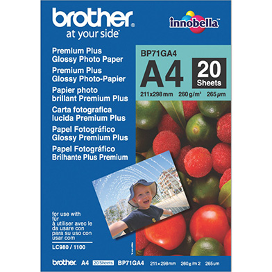Brother Bp71ga4 Glossy Photo Paper Sheets