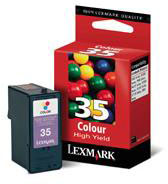Lexmark No.35 High Capacity Tri-colour Ink Cartridge (500 Pages)