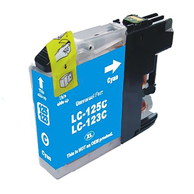 Printerland LC125XLCPL Compatible Brother LC-125XL Hi-Cap Cyan Ink Cartridge (1,200 Pages)