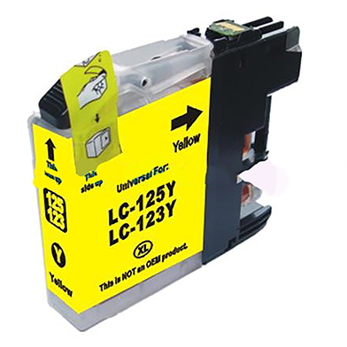 Printerland LC123YPL Compatible Brother LC-123 Yellow Ink Cartridge (600 Pages)