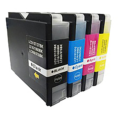 Printerland  Compatible Brother Ink Cartridge Multipack CMY (400 Pages) K (500 Pages) Pack qty 4