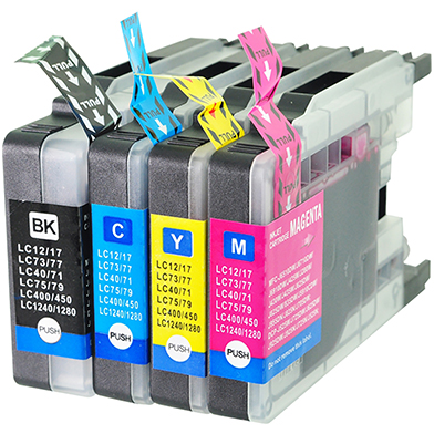 Printerland  Compatible Brother LC-1280XL Ink Cartridge Multipack CMY (1,200 Pages) K (2,400 Pages)