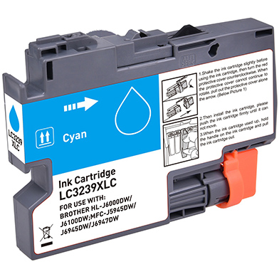 Compatible Brother LC-3239XL Extra High Yield Cyan Ink Cartridge (5,000 Pages)