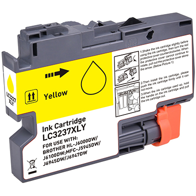 Compatible Brother LC-3237 High Yield Yellow Ink Cartridge (1,500 Pages)