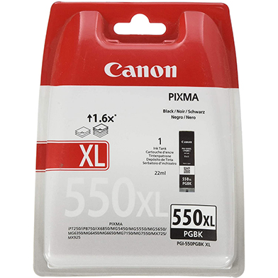 Canon PGI-550PGBK XL High Yield Pigment Black Ink Cartridge (500 Pages)