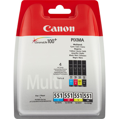 Canon 6509B009 CLI-551 Ink Cartridge Multipack (CMYK)