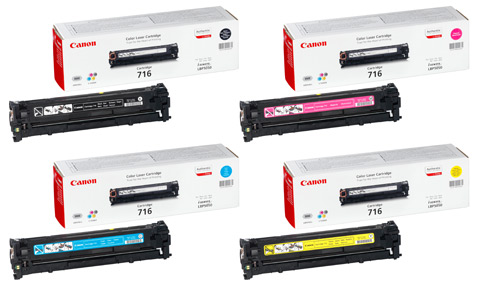 Canon i-SENSYS LBP5050 Colour Printer Toner Cartridges