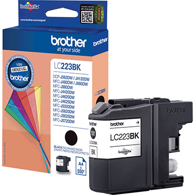 Brother LC223BK LC-223 Black Ink Cartridge (550 Pages)