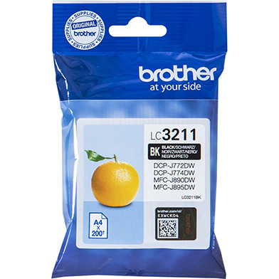 Brother LC3211BK LC-3211BK Black Ink Cartridge (200 Pages)