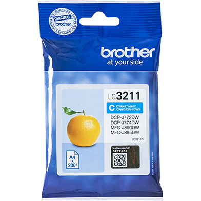 Brother LC3211C LC-3211C Cyan Ink Cartridge (200 Pages)