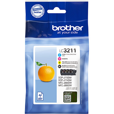 Brother LC-3211 Ink Cartridge Value Pack CMYK (200 Pages)