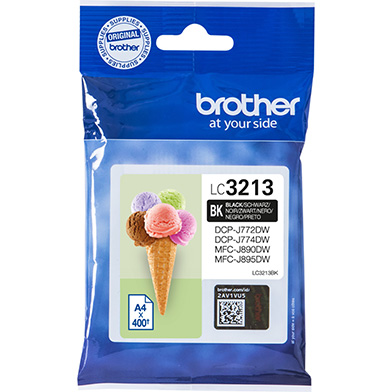 Brother LC3213BK LC-3213BK High Yield Black Ink Cartridge (400 Pages)