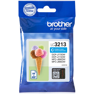 Brother LC3213C LC-3213C High Yield Cyan Ink Cartridge (400 Pages)