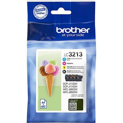 Brother LC-3213 Ink Cartridge Value Pack CMYK (400 Pages)