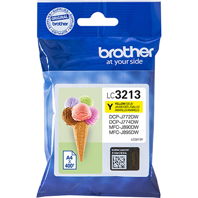 Brother LC3213Y LC-3213Y High Yield Yellow Ink Cartridge (400 Pages)