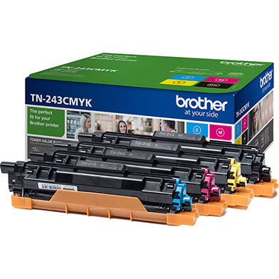 Brother TN243CMYK TN-243 Toner Cartridge Value Pack CMYK (1,000 Pages)