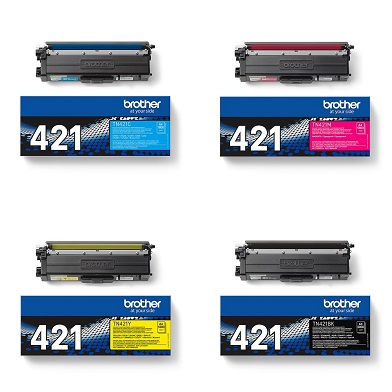 Brother TN-421 Toner Rainbow Pack CMY (1,800 Pages) K (3,000 Pages)