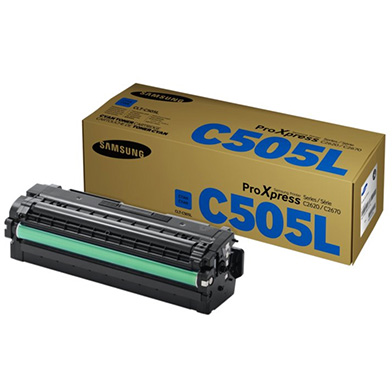 Samsung SU035A CLT-C505L Cyan Toner Cartridge (3,500 Pages)