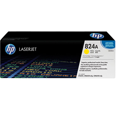 HP CB382A 824A Yellow Colour LaserJet Print Cartridge with ColourSphere Toner (21,000 Pages)