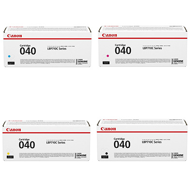 Canon  040 Toner Cartridge Value Pack CMY (5,400 Pages) K (6,300 Pages)
