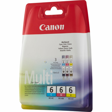 Canon BCI-6 CMY Ink Cartridge Multipack 