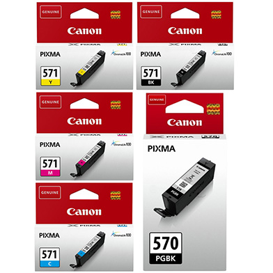 Canon CLI-571 + PGI-570PGBK Ink Cartridge Value Pack