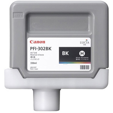 Canon 2216B001AA PFI-302BK Black Ink Cartridge (330ml)