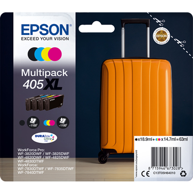 Epson 405XL DURABrite Ultra Ink Multipack CMYK (1,100 Pages)