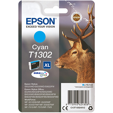 Epson C13T13024012 T1302 Cyan Ink Cartridge (765 Pages)