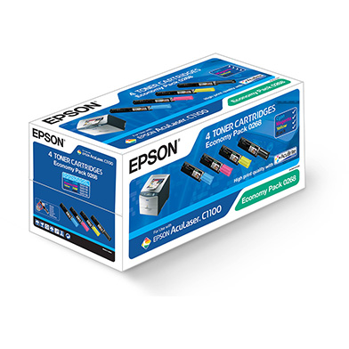 Epson Economy Toner Pack CMY (1,500 Pages) Black (1,000 Pages)