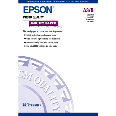 Epson Photo Quality Inkjet Paper - 102gsm (A3+ / 100 Sheets)