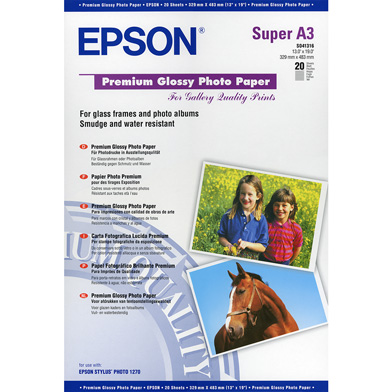 Epson C13S041316 Premium Glossy Photo Paper - 250gsm (A3+ / 20 Sheets)