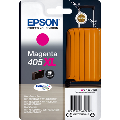 Epson C13T05H34010 405XL Magenta DURABrite Ultra Ink Cartridge (1,100 Pages)