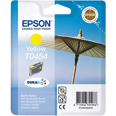 Epson C13T04544010 T0454 Yellow Ink Cartridge (250 Pages)