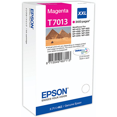 Epson C13T70134010 T7013 Magenta XXL Ink Cartridge (3,400 Pages)