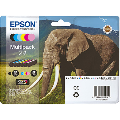 Epson C13T24284011 24 6 Colour Ink Cartridge Multipack