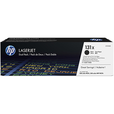 HP 131X Black Toner Dual Pack (2 x 2,400 Pages)