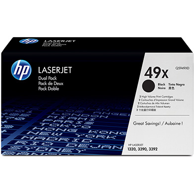 HP 49X High Yield Black Toner Cartridge Multipack (6,000 Pages x 2) 