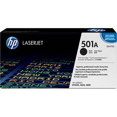 HP Q6470A 501A Black Print Cartridge (6,000 Pages)