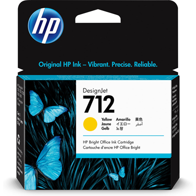 HP 3ED69A 712 Yellow DesignJet Ink Cartridge (29ml)