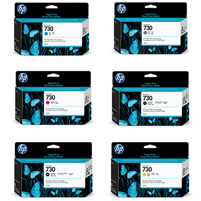 HP 730 DesignJet Ink Value Pack (6 x 130ml)