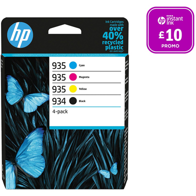 HP 934/935 Ink Cartridge 4-Pack CMYK (400 Pages)