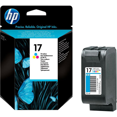 HP No.17 Tri-Colour InkJet Print Cartridge (480 Pages)