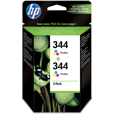 HP C9505EE No.344 Tri-Colour Print Cartridge (2 Pack)
