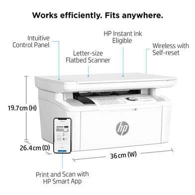 HP LaserJet MFP M140w A4 Mono Multifunction Laser Printer - 7MD72F