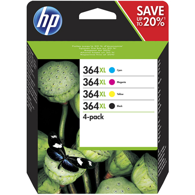HP 364XL Ink Cartridge Multipack CMY (750 Pages) K (550 Pages)
