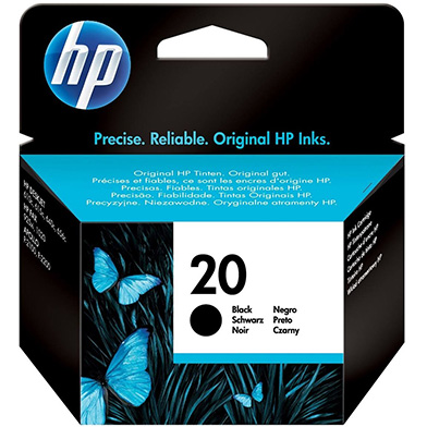 HP No.20 Black Ink Cartridge (460 Pages)
