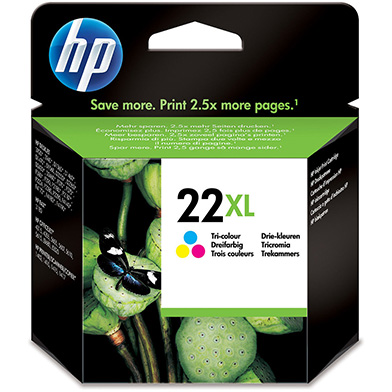HP No.22XL Tri-Colour Ink Cartridge (415 Pages)