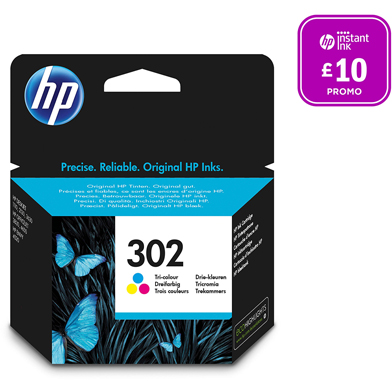 HP No.302 Tri-Colour Ink Cartridge (165 Pages)