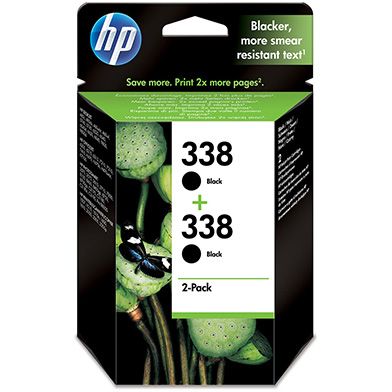 HP No.338 Black Inkjet Print Cartridge (Twin Pack)